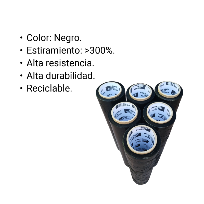 Caja de Stretch Film Negro 2 kg x 6 unidades - Imagen 2
